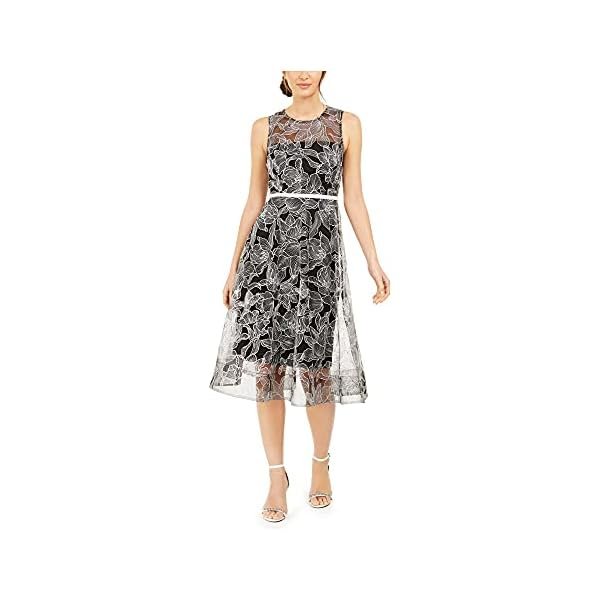 Womens Embroidered Midi Dress